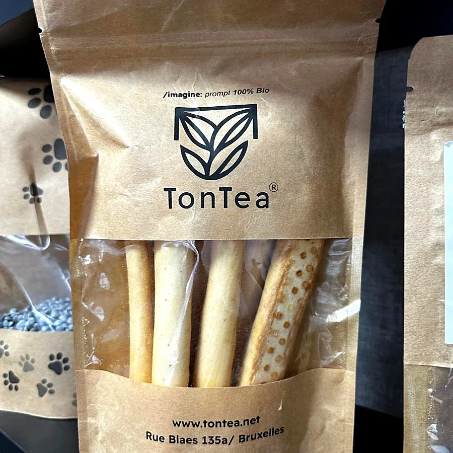 Pencereli kraft doypack — gıda